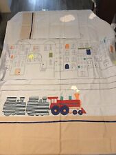 Blue Train Themed Bedding Set