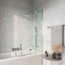 Chrome Square 900mm Pivot Bath