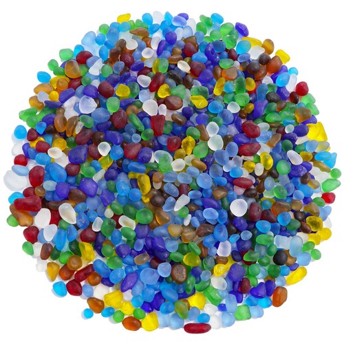 Qygl sea glass stones - glass,