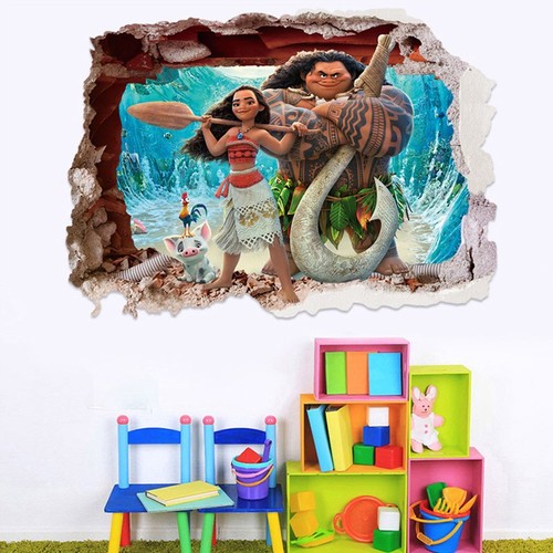 Large moana wall decal 3d - moana,