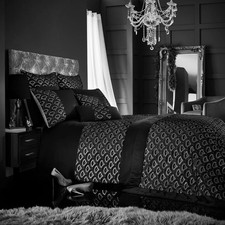 Duvet cover set black luxury