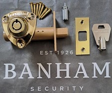 Banham R104 Security Cylinder Mortice Rack Door Bolt In Brass Finish With 1 Key