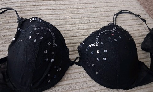 Ladies black sequin lacy - ladies,