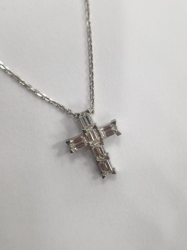 Diamond cross pendant - cross,