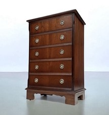 MAHOGANY CHEST OF 5 DRAWERS