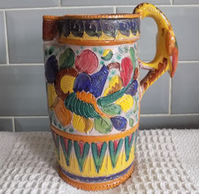 Vintage Italian Hand Made Pottery Water Jug Pitcher 19.5 cms