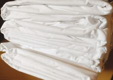  KING SIZE FLAT SHEET +2 FREE PILLOWCASES* COTTON*PLAIN WHITE* EX-HOTEL*