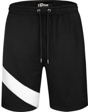 Mens Uptheir Heys Mid Weight Shorts Black White 3XL 4XL 5XL 6XL 7XL 8XL