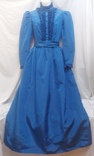 Vintage 70's John Charles Evening Dress Full Length Blue 12 Downton Stage/Drag