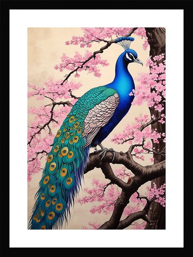 Timeless peacock art - art, print