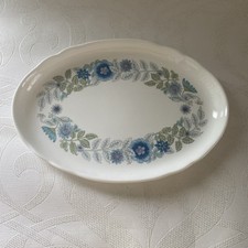 Wedgwood clementine Pattern oval plate Vintage Bone China 