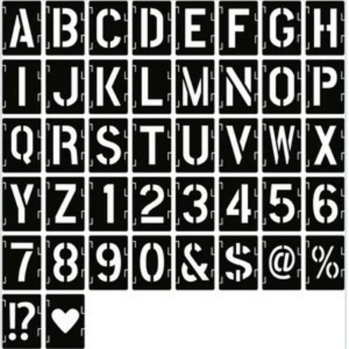 5inch letter stencils - 2/3/4/5inch,