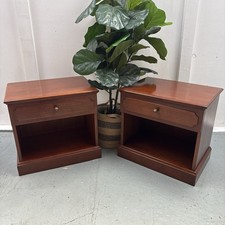 Pair Of 1980s Mahogany Bedside