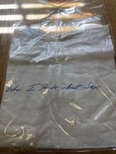 TRACEY EMIN LIMITED EDITION T SHIRT WHEN I THINK ABOUT SEX - WOMENS MEDIUM - NEW