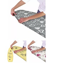MODERN ELASTICATED IRONING BOARD COVER EASY FIT DOUBLE LAYER BACKING 120X40CM