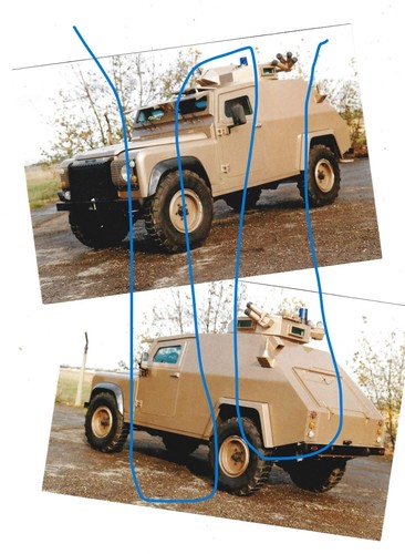 Two armoured military - x,