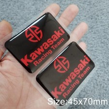 2PCS Kawasaki RACING 3d Sticker Logo ZX6  ZX9 ZX10 ninja   Decals Helmet Fairing