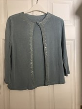 M&S 100% SILK DUCK EGG BLUE