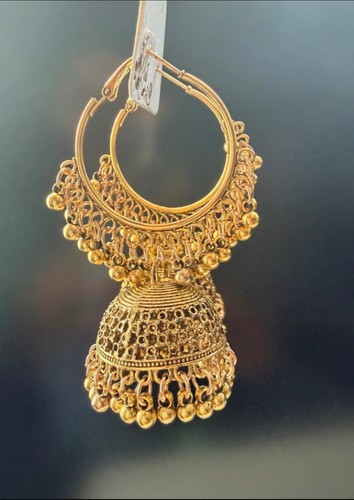 Jhumka earrings gold - jhumka,