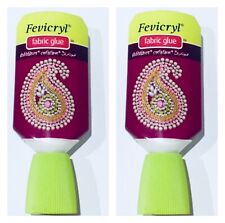 2 X FABRIC GLUE STRONG ADHESIVE BOND TEXTILE HAMMING NO STITCH 30ML SEWING