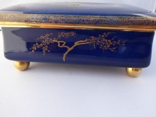 Carlton Ware Blue Royale lidded Trinket Box Mikado