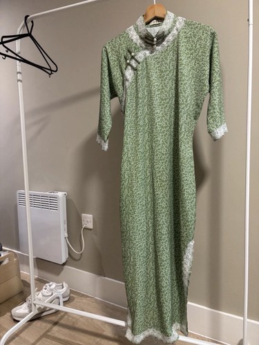 Green retro floral - , /chinese