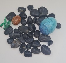 Decorative Pebbles Stones Two Marble Eggs Smooth Finish