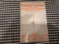 Morris oxford MO operation