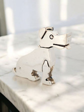 Art Deco Style Silver Dog