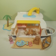 Sylvanian Families Seaside Cruiser House Boat With Some Accessories