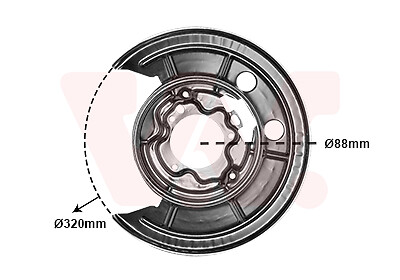 Splash panel brake disc for - brake,
