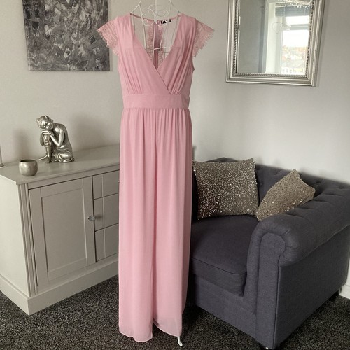 Tfnc pink chiffon neck - chiffon, wrap