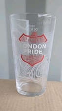 2 X New Fuller's London Pride Original Ale Beer Bitter Pint Glasses Pub Bar
