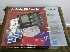 Saitek Pro-Bridge 100 Vintage 1987 Computer with Cards and Books New Inside 