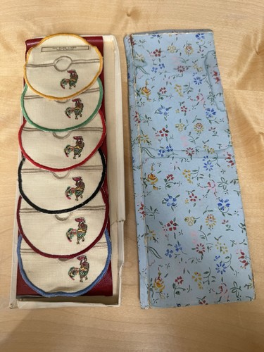 Vintage glass coasters - glass,