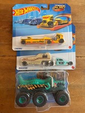 Hot Wheels Track Fleet and Monster truck  Big Rig - new sealed, unopened 