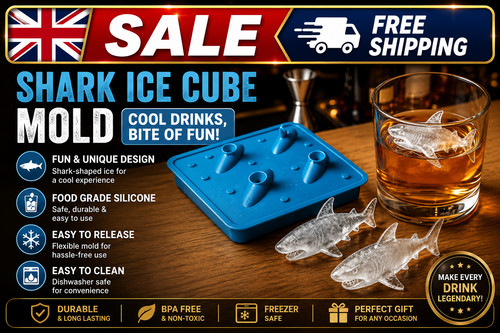 Silicone shark ice cube - ice,