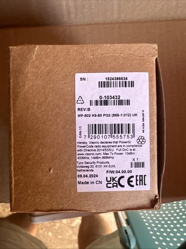 Visonic tyco mp802 pg2 - visonic,
