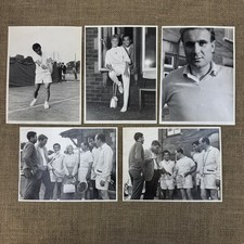 5 X VINTAGE 1960s BLACK & WHITE MENS TENNIS SHEFFIELD STAR NEWSPAPER PHOTOS