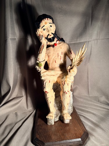 Antique santos hand carved - antique,