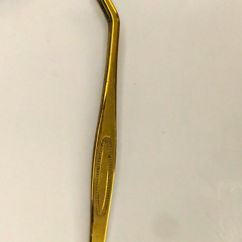 Gold tone metal tweezers - gold,