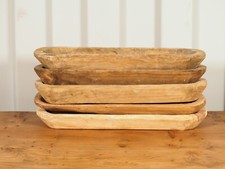 Hand Made Vintage Style Wooden Baguette Board / Dough Bowl / Natural Rustic Wood