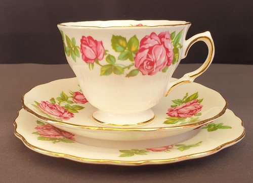 Royal vale tea cup trio - cup, pink