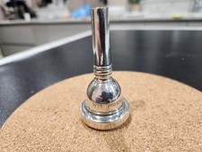 Vincent Bach Tenor Trombone medium shank 6 1/2 AL silver plate mouthpiece used