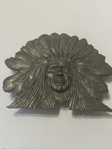 Vintage pewter indian - vintage,
