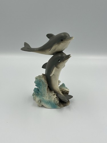 Vintage resin double dolphin - vintage,