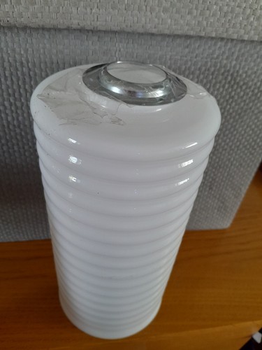Opaque white ribbed glass - ribbed,