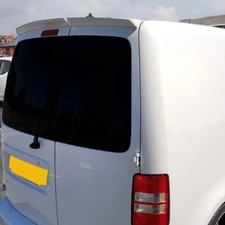 FOR VW CADDY & MAXI 2005-18 SPORTLINE WHITE REAR TWIN BARN DOOR ROOF SPOILER LIP