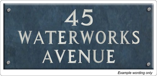Hand engraved slate house - engraved,