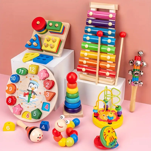 Wooden toys rattle bell - 1,